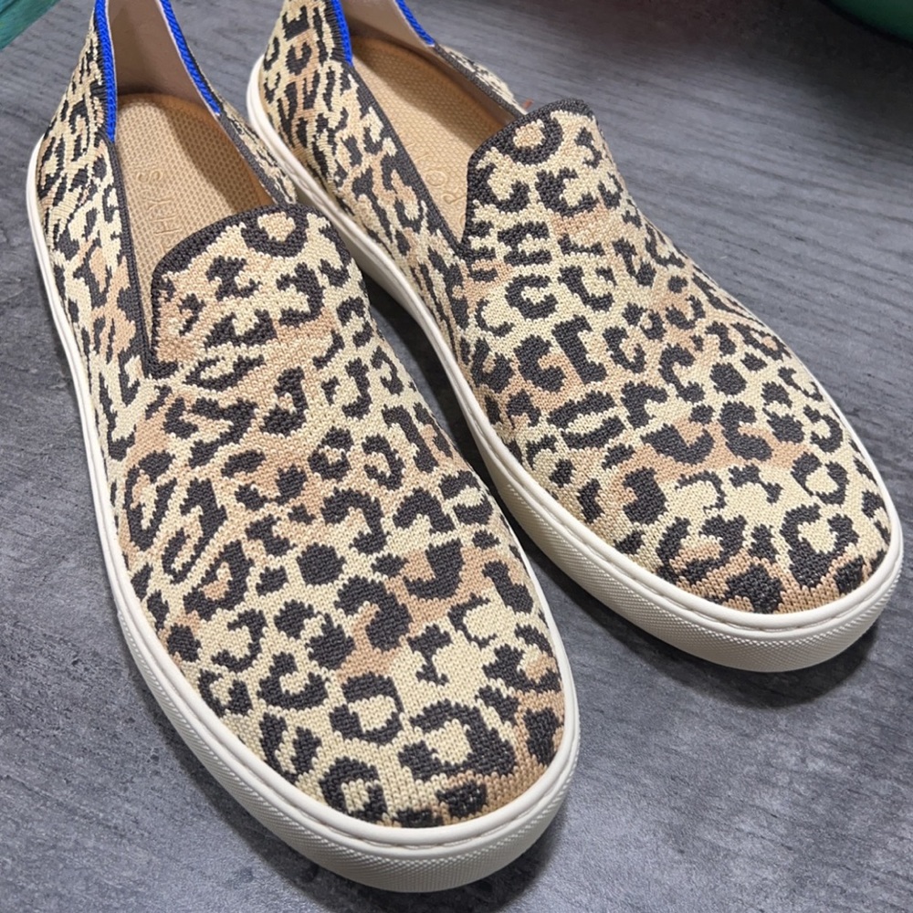 Rothy Sneakers Retired Leopard Print Size 10- NEW